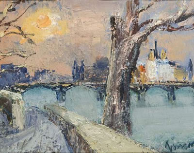 Paris, la Seine au quai du Louvre. 1971.