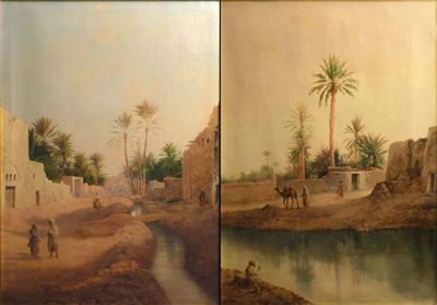 Deux vues d'oued. (a pair)