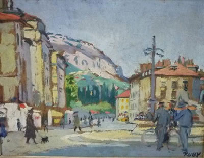 Sample artwork by René Ruby (1908 - 1983), known for landscape painting - View similar artists and auction records