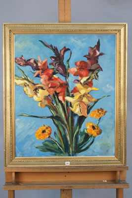 Nature morte au bouquet d'iris