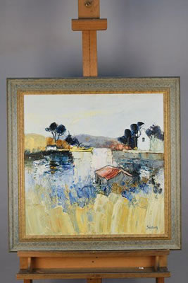 La maison du pêcheur by Jean-Paul Surin - Auction record, sale price, and art valuation. Compare with similar artists and explore comparable artworks.