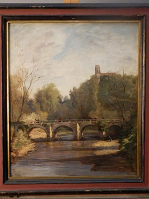 Paysage de rivière animé de personnages se promenant sur un pont by Georges Gregoire-Lavaux - Auction record, sale price, and art valuation. Compare with similar artists and explore comparable artworks.