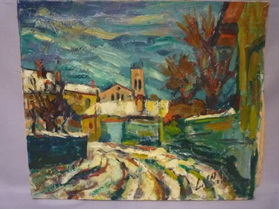 Village et église sous la neige. by Léon Chaloin - Auction record, sale price, and art valuation. Compare with similar artists and explore comparable artworks.