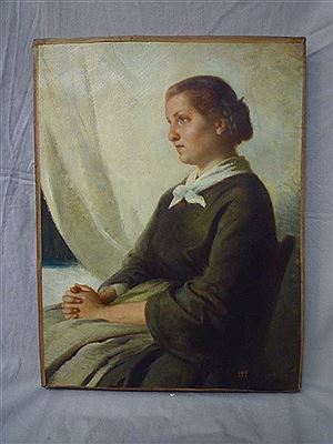 Portrait de jeune femme.