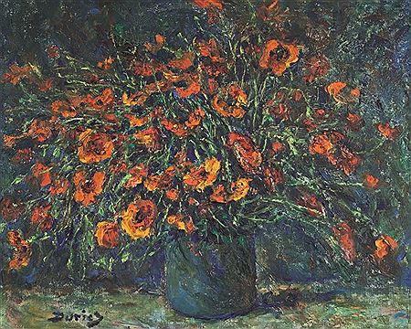 Vase de coquelicots.
