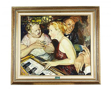 Scène animée au piano. by Alexandre Repka - Auction record, sale price, and art valuation. Compare with similar artists and explore comparable artworks.