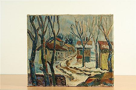 Village sous la neige dans le Voironnais
