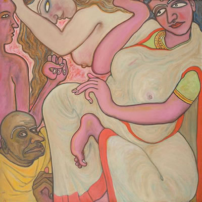 Situation X by Jogen Chowdhury - Auction record, sale price, and art valuation. Compare with similar artists and explore comparable artworks.