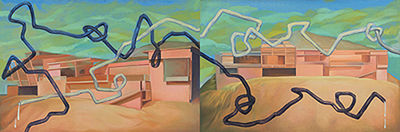 Spreading Milk Everywhere (Diptych)
