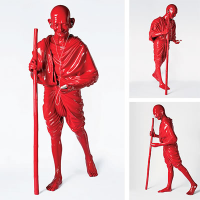 India Shining V (Gandhi with iPod) by Debanjan Roy - Auction record, sale price, and art valuation. Compare with similar artists and explore comparable artworks.
