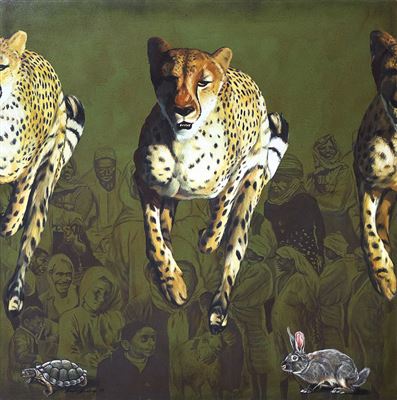 Sample artwork by Barun Chowdhury (Born 1971), known for painting - View similar artists and auction records