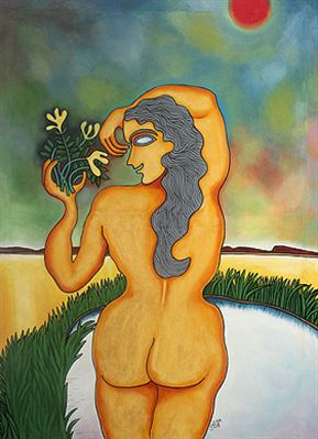 Sample artwork by Prakash Karmarkar (- 2014), known for contemporary painting, graphic design - View similar artists and auction records