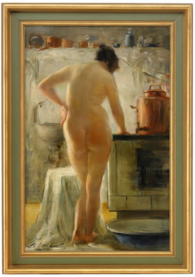 Female Nude in the Kitchen