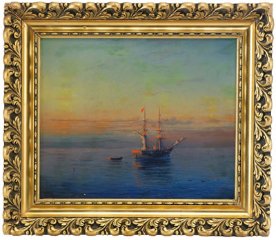 Sailing ship in sunset by Rufin Gavrilovich Sudkovsky - Auction record, sale price, and art valuation. Compare with similar artists and explore comparable artworks.