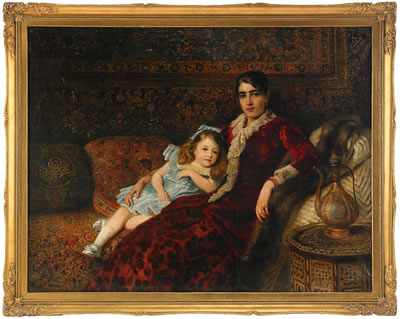 Interior with Mother and Daughter
