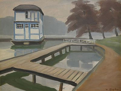 Segelsällskapets båthamn - motiv från Biskopsudden, Djurgården