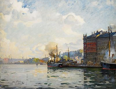 Motiv från Nybroviken - Stockholm