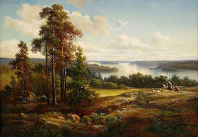 Utsikt från Lidingö by Josephina Holmlund - Auction record, sale price, and art valuation. Compare with similar artists and explore comparable artworks.