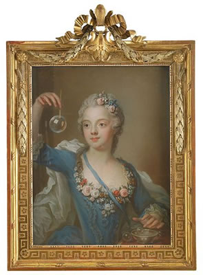 Fröken Beata Sparre (1734-1787) med såpbubblor, iklädd blå klänning och vit sjal - midjebild by Gustaf Lundberg - Auction record, sale price, and art valuation. Compare with similar artists and explore comparable artworks.