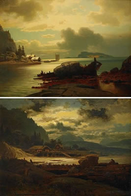 Norska kustlandskap (2) by Erik Bodom - Auction record, sale price, and art valuation. Compare with similar artists and explore comparable artworks.
