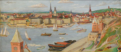 Panorama över Stockholm från Söders höjder