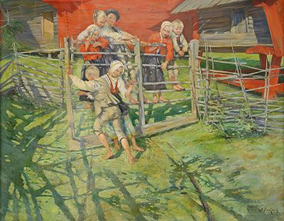 Sample artwork by Allan Osterlind (1855 - 1938), known for painting - View similar artists and auction records