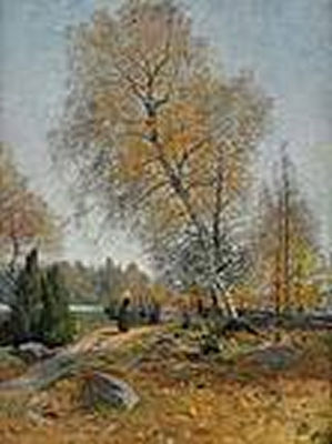 Höstlandskap med kvinna vid gärdesgård by Vilhelm Behm - Auction record, sale price, and art valuation. Compare with similar artists and explore comparable artworks.