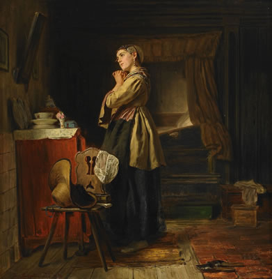 Flicka framför spegeln - interiör by Ferdinand Fagerlin - Auction record, sale price, and art valuation. Compare with similar artists and explore comparable artworks.