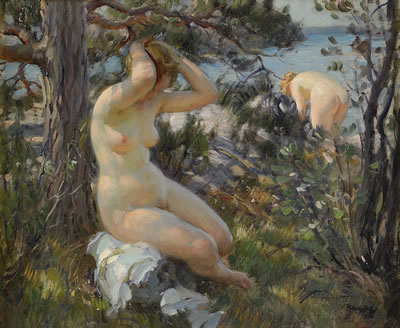 Sample artwork by Ivar Kamke (1882 - 1936), known for painting, portraits, nudes - View similar artists and auction records