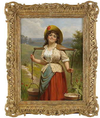 Sample artwork by Edwin Thomas Roberts (1840 - 1917), known for genre painting - View similar artists and auction records