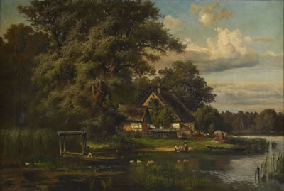 Lantgårdsidyll by Hugo Veit - Auction record, sale price, and art valuation. Compare with similar artists and explore comparable artworks.