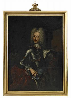 Porträtt av kung Fredrik IV av Danmark (1671-1730) iklädd rustning och hermelinbrämad mantel med strökronor samt ljusblått ordensband med elefantorden och kraschan - stående knästycke by Hans Hysing - Auction record, sale price, and art valuation. Compare with similar artists and explore comparable artworks.