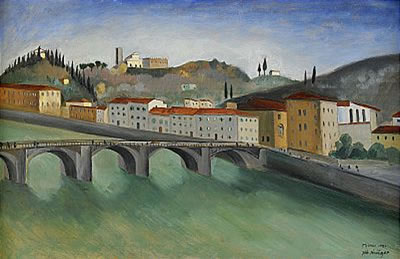Vid Arno, Florens by Albert Kruger - Auction record, sale price, and art valuation. Compare with similar artists and explore comparable artworks.
