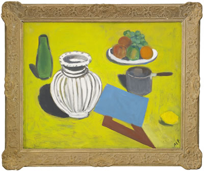 Nature morte - skuggor by Mollie Faustman - Auction record, sale price, and art valuation. Compare with similar artists and explore comparable artworks.