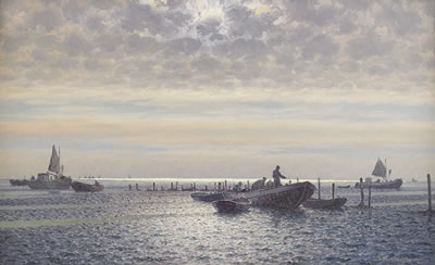 Fiskebåtar i gryning