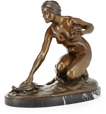 Flicka med sköldpadda by Eduard Weber - Auction record, sale price, and art valuation. Compare with similar artists and explore comparable artworks.