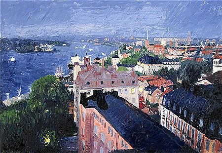 Stockholms inlopp i regn