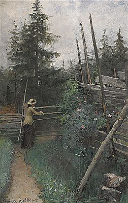 Kvinna i landskap