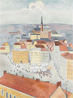 Kornhamnstorg - Stockholm från söder by Einar (Johan Einar) Jolin - Auction record, sale price, and art valuation. Compare with similar artists and explore comparable artworks.