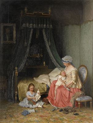 Sängkammarinteriör med mor och barn by Gottfrid Virgin - Auction record, sale price, and art valuation. Compare with similar artists and explore comparable artworks.