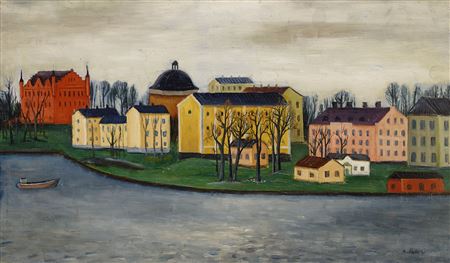 Kastellholmen - Stockholm by Alexander Roos - Auction record, sale price, and art valuation. Compare with similar artists and explore comparable artworks.