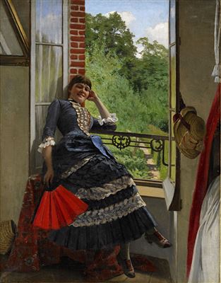 Sample artwork by Edvard Axel Rosenberg (1858 - 1934), known for forest interior, water, landscape, figure and portrait painting, atmospheric light - View similar artists and auction records