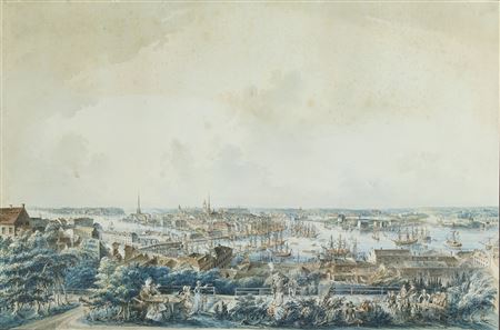 Stockholm sedt från Mose Backe på Södermalm