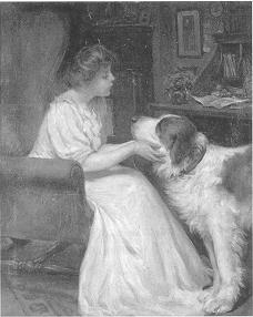 Lady with Saint Bernard