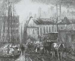 Fulton Street Fish Market by Ernest Frederick Meyer - Auction record, sale price, and art valuation. Compare with similar artists and explore comparable artworks.