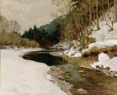 Snowy River by Robert Curry - Auction record, sale price, and art valuation. Compare with similar artists and explore comparable artworks.