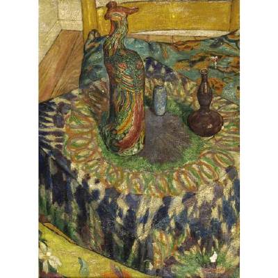 Still life with Peacock-Shaped Bottle
