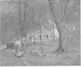 Farmhouse with Figures by Charles Roswell Bacon - Auction record, sale price, and art valuation. Compare with similar artists and explore comparable artworks.