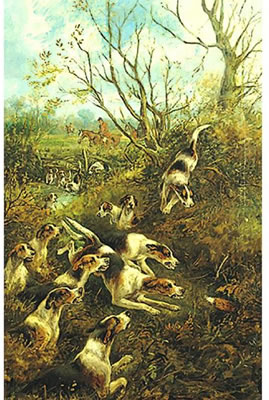THE FOX HUNT: A PAIR OF PAINTINGS