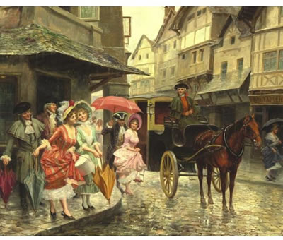 CAUGHT IN THE RAIN by Mariano Alonso Perez Y Villagrossa - Auction record, sale price, and art valuation. Compare with similar artists and explore comparable artworks.